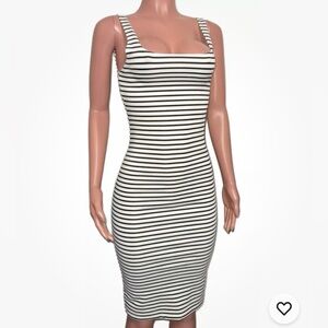 Striped Black and White Dress